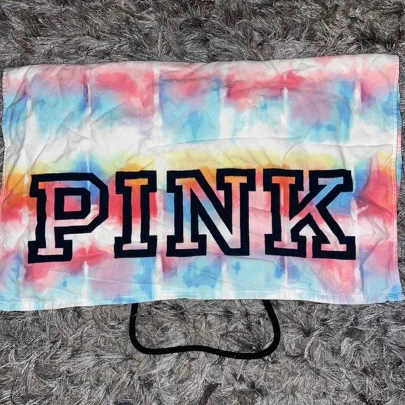 VS PINK Tie Dye Collectors Beach Towel Totebag- RARE - Picture 3 of 5
